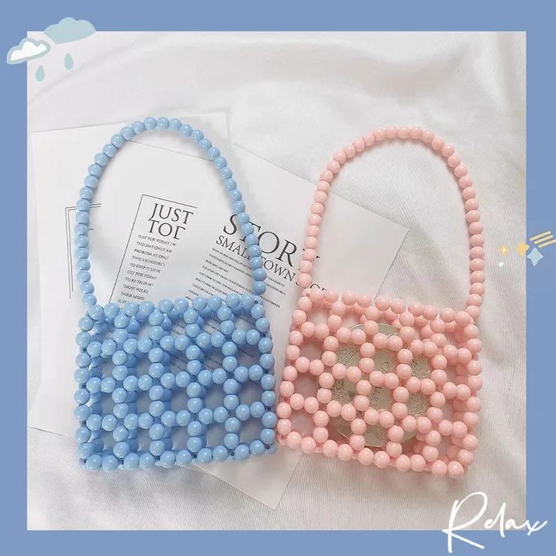 Colorful Acrylic Beads Transparent Bags for Women Hand-beaded Imitation Pearl Retro Hollow Handbags Women Bags Designer
Colorful Acrylic Beads Transparent Bags for Women Hand-beaded Imitation Pearl Retro Hollow Handbags Women Bags Designer