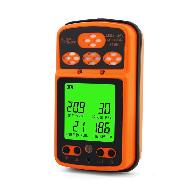 ST8990 four-in-one gas detector industrial oxygen carbon monoxide hydrogen sulfide combustible detection
ST8990 four-in-one gas detector industrial oxygen carbon monoxide hydrogen sulfide combustible detection
