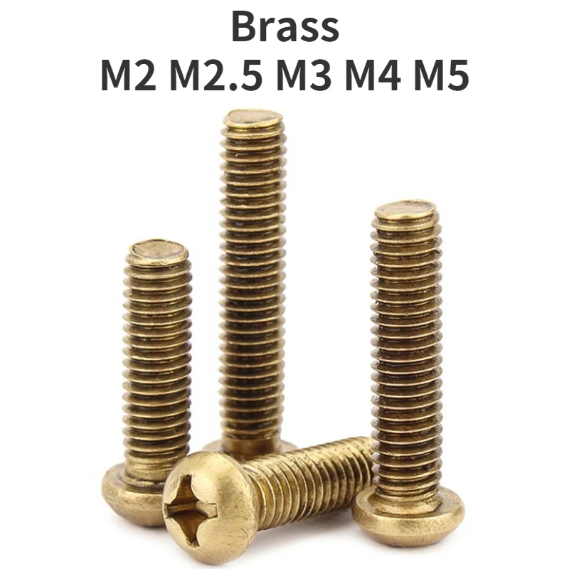 Copper Round Head Screw M2 M2.5 M3 M4 M5 Brass Pan Head Cross Screw Machine Wire Machine Teeth Copper Screws for The Chassis
Copper Round Head Screw M2 M2.5 M3 M4 M5 Brass Pan Head Cross Screw Machine Wire Machine Teeth Copper Screws for The Chassis