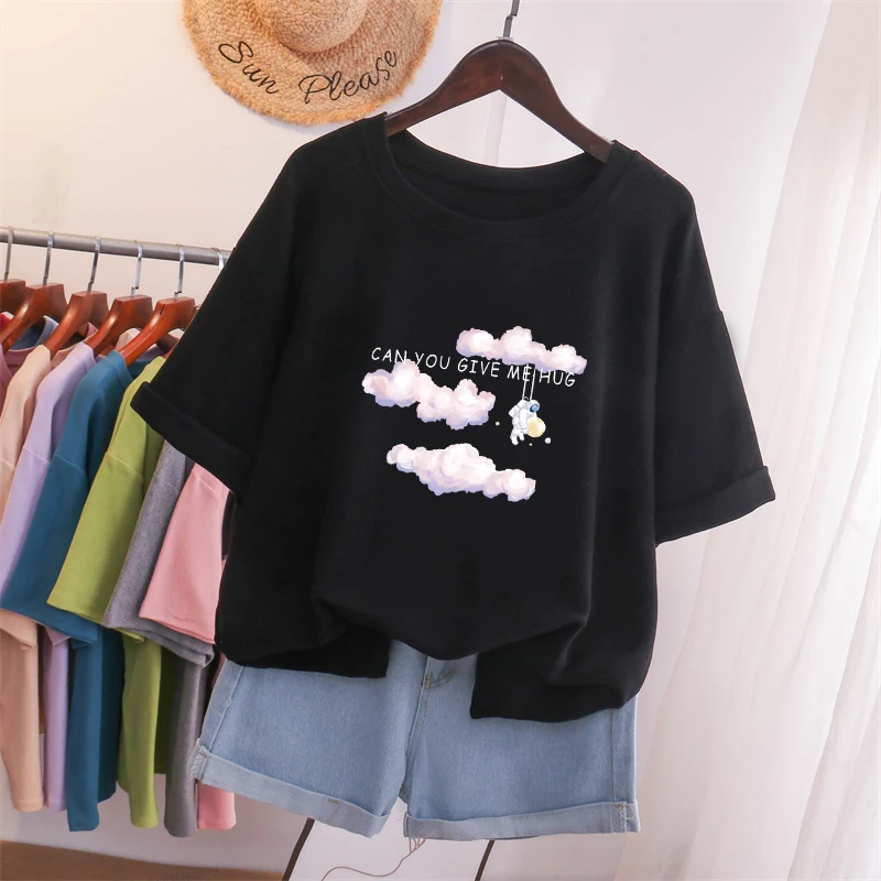 DAYIFUN 100% Cotton L-6XL T Shirt Plus Size Tshirt Short Sleeve Women Summer Clouds Print Harajuku O Neck Oversized T Shirts
DAYIFUN 100% Cotton L-6XL T Shirt Plus Size Tshirt Short Sleeve Women Summer Clouds Print Harajuku O Neck Oversized T Shirts