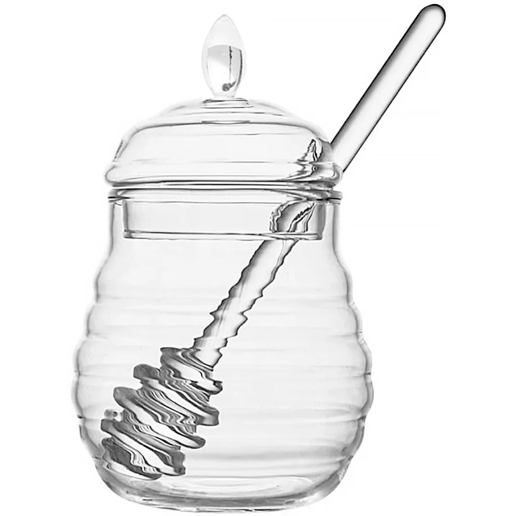 245ML Honey Jar Clear PS Honey Storage Pot With Dipper Lid Kitchen Syrup Container Set Home Supplies
245ML Honey Jar Clear PS Honey Storage Pot With Dipper Lid Kitchen Syrup Container Set Home Supplies