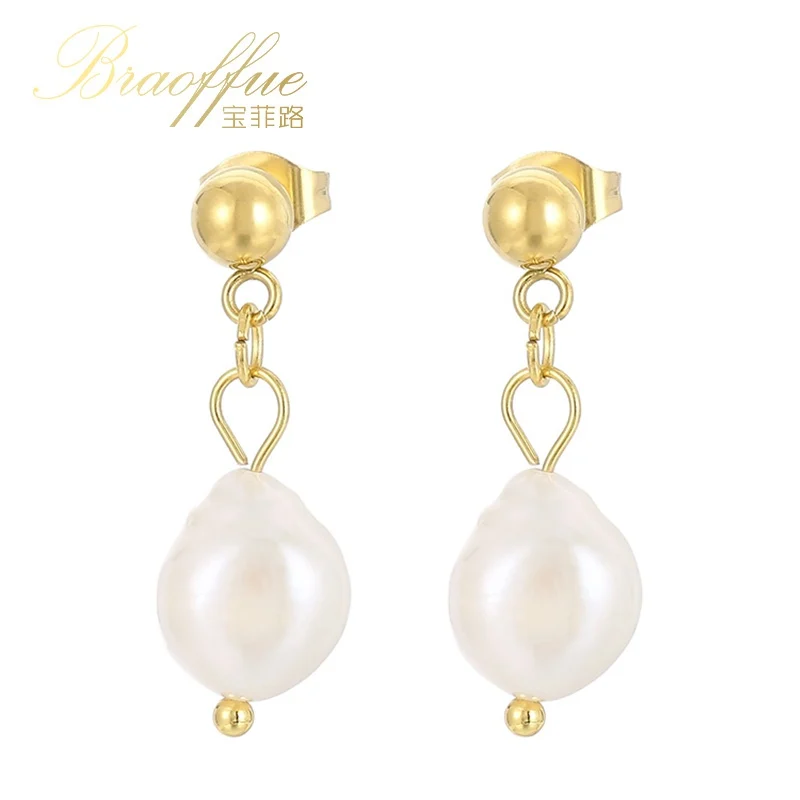 BRAOFFUE French Simple Drop Pearl Earring Women Stainless Steel Shell Pearl Elegant Accessories
BRAOFFUE French Simple Drop Pearl Earring Women Stainless Steel Shell Pearl Elegant Accessories