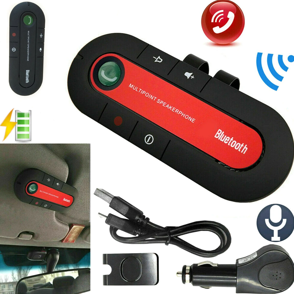 Автомобильный динамик, Bluetooth-Колонка для телефона, перезаряжаемая гарнитура, Bluetooth V4.1, автомобильный солнцезащитный козырек, динамик, беспр...
Автомобильный динамик, Bluetooth-Колонка для телефона, перезаряжаемая гарнитура, Bluetooth V4.1, автомобильный солнцезащитный козырек, динамик, беспр...