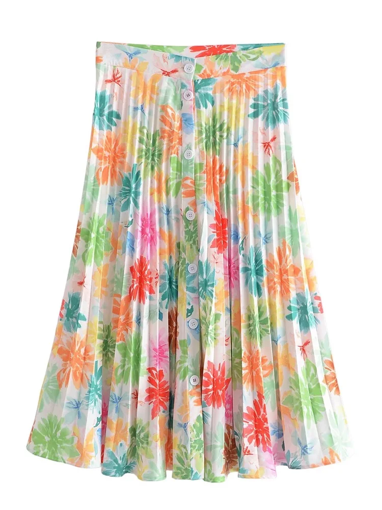 MESTTRAF Sexy Design 2022 Women Flowers Print Front Buttons Pleated Midi Skirt Vintage High Waist Loose Female Skirts
MESTTRAF Sexy Design 2022 Women Flowers Print Front Buttons Pleated Midi Skirt Vintage High Waist Loose Female Skirts