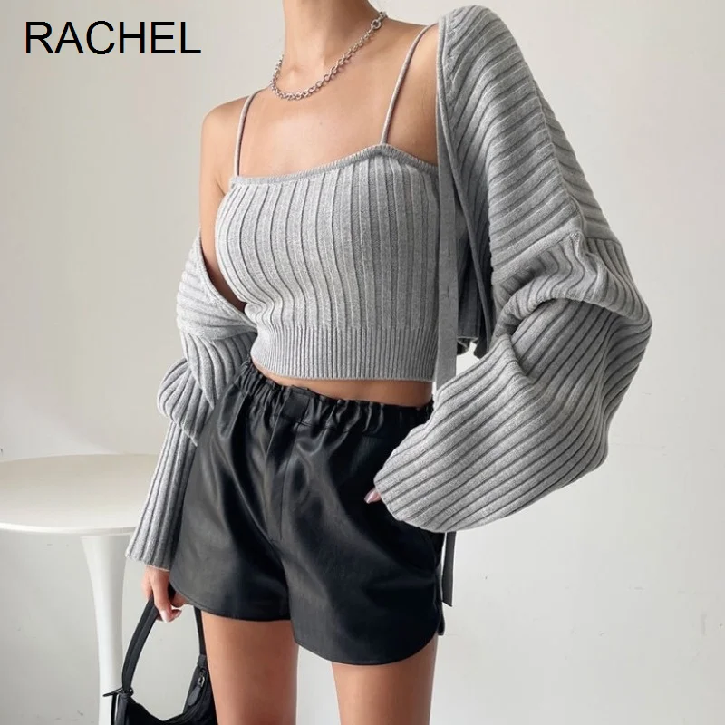 Korean chic autumn design sense of buckle sweater cardigan jacket bra knitted vest two-piece female Rac
Korean chic autumn design sense of buckle sweater cardigan jacket bra knitted vest two-piece female Rac