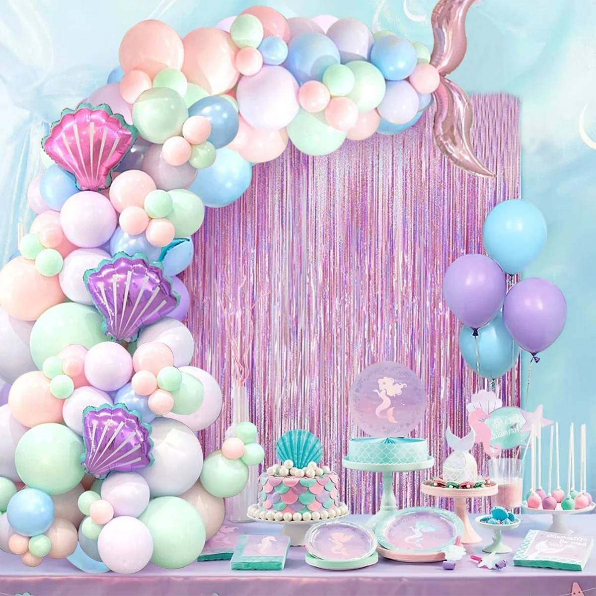Mermaid Birthday Party Decoration Mermaid Tail Balloon Garland Arch Kit Tableware Girl Little Mermaid Party Supplies Baby Shower
Mermaid Birthday Party Decoration Mermaid Tail Balloon Garland Arch Kit Tableware Girl Little Mermaid Party Supplies Baby Shower
