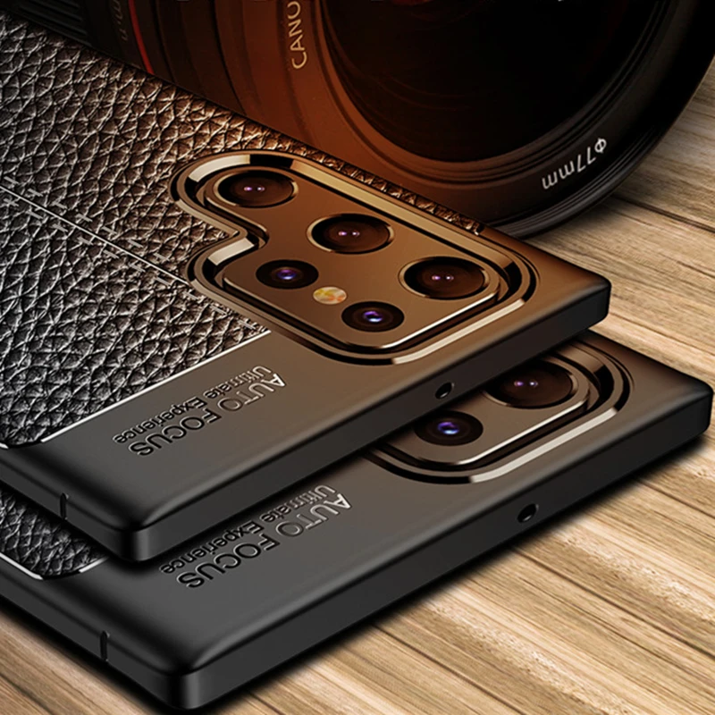 For Samsung Galaxy S22 Ultra Business Leather Phone Case Litchi Grain Solid Color Cover Lens Protection Shockproof Back Coque
For Samsung Galaxy S22 Ultra Business Leather Phone Case Litchi Grain Solid Color Cover Lens Protection Shockproof Back Coque