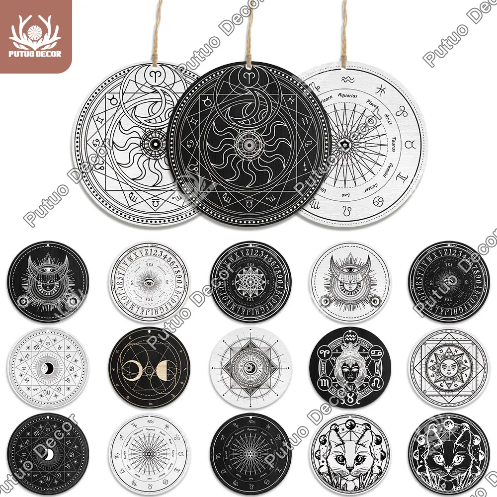 Putuo Decor Wood Hanging Plaque Wood Plate Wooden Divination Pendulum Board for Shop Message Board Metaphysical Altar Decoration
Putuo Decor Wood Hanging Plaque Wood Plate Wooden Divination Pendulum Board for Shop Message Board Metaphysical Altar Decoration
