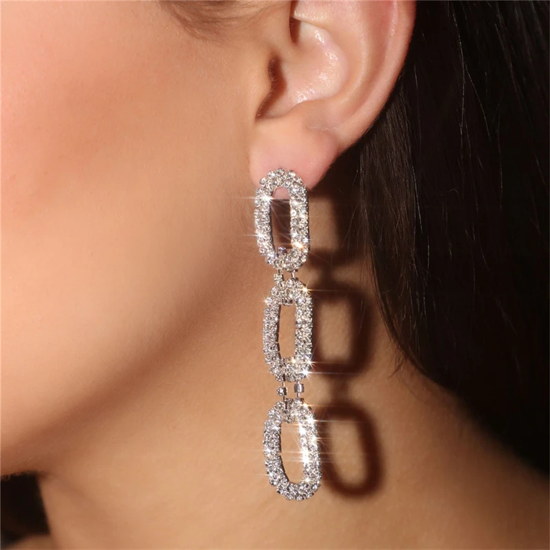 Handmade Statement Big Long Wedding Drop Earrings for Women Fashion Shiny Crystal Rhinestone Bridal Dangle Earrings Accessories
Handmade Statement Big Long Wedding Drop Earrings for Women Fashion Shiny Crystal Rhinestone Bridal Dangle Earrings Accessories