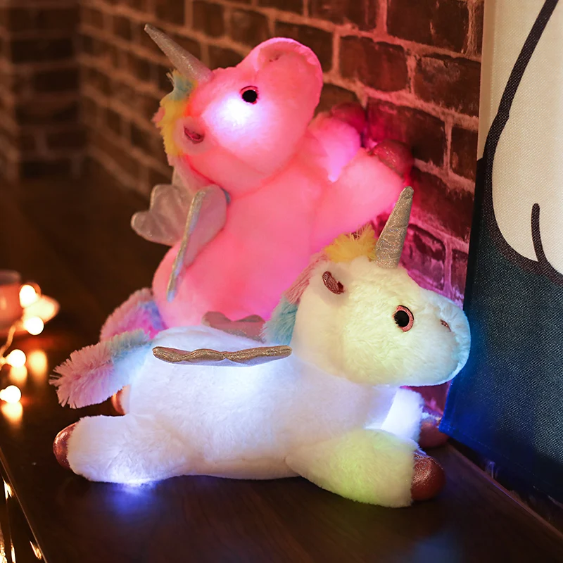 38cm Colorful LED Unicorn Plush Toys Glowing Stuffed Animals Pink Unicornio Horse Toy Cute Light Up Doll Kids Girls
38cm Colorful LED Unicorn Plush Toys Glowing Stuffed Animals Pink Unicornio Horse Toy Cute Light Up Doll Kids Girls