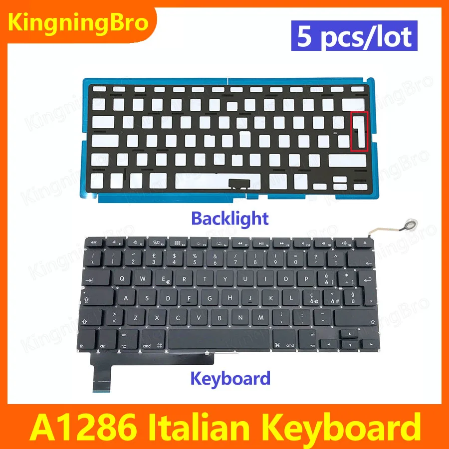 Новая сменная клавиатура 5 шт./лот с подсветкой для MacBook Pro, клавиатура A1286 15 дюймов, итальянская раскладка, 2009 2010 2011 2012
Новая сменная клавиатура 5 шт./лот с подсветкой для MacBook Pro, клавиатура A1286 15 дюймов, итальянская раскладка, 2009 2010 2011 2012