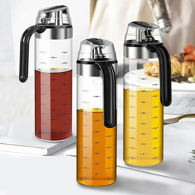 Glass Oil Bottle Automatic Opening and Closing with Scale Oil Dispenser Soy Sauce Storage Bottles and Jars Kitchen Containers
Glass Oil Bottle Automatic Opening and Closing with Scale Oil Dispenser Soy Sauce Storage Bottles and Jars Kitchen Containers
