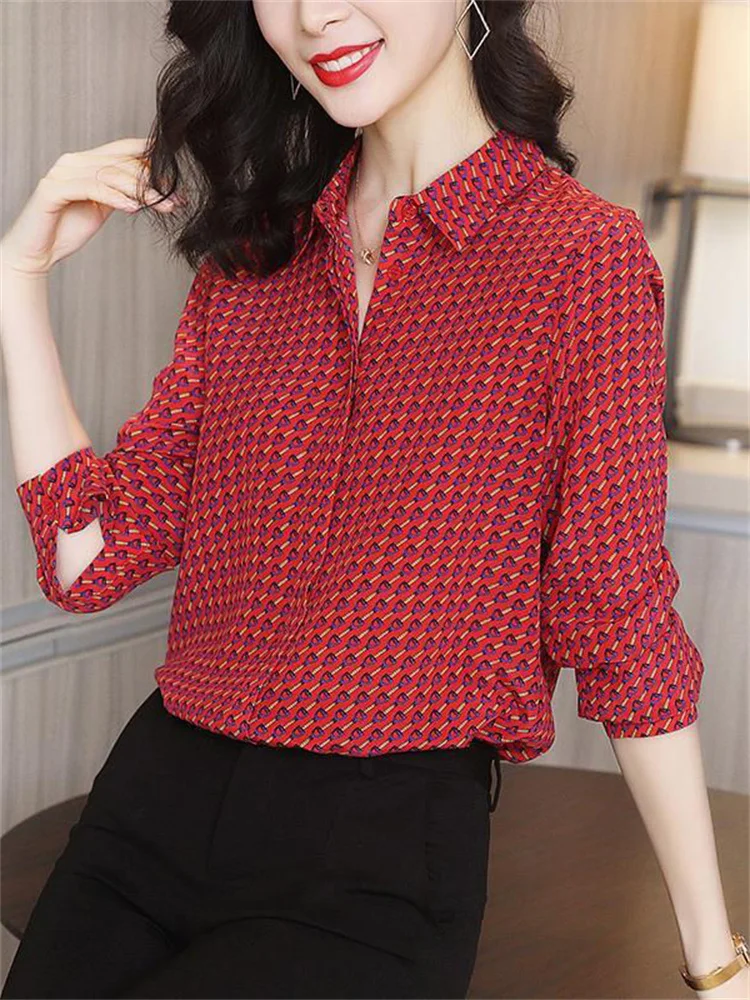 2022 New Office Lady Turn-down Collar Plaid Print Covered Button Long Sleeve Blouses Spring Autumn Straight Korean Slim Women's
2022 New Office Lady Turn-down Collar Plaid Print Covered Button Long Sleeve Blouses Spring Autumn Straight Korean Slim Women's