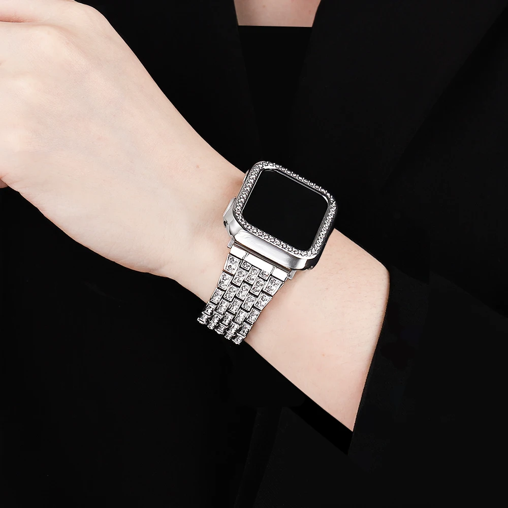 Strap For Apple Watch Band 38 mm 40 mm 42 mm 44 mm metal full diamond bracelet wrist strap iWatch 1 2 3 4 5 6 7 SE Watchband
Strap For Apple Watch Band 38 mm 40 mm 42 mm 44 mm metal full diamond bracelet wrist strap iWatch 1 2 3 4 5 6 7 SE Watchband