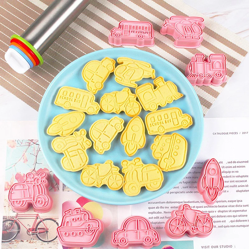 8Pcs Cookie Cutters DIY Cartoon Transportation Biscuit Mould Ship Plastic Baking Mould Cookie Tools Cake Decorating Tool Cutters 
8Pcs Cookie Cutters DIY Cartoon Transportation Biscuit Mould Ship Plastic Baking Mould Cookie Tools Cake Decorating Tool Cutters
