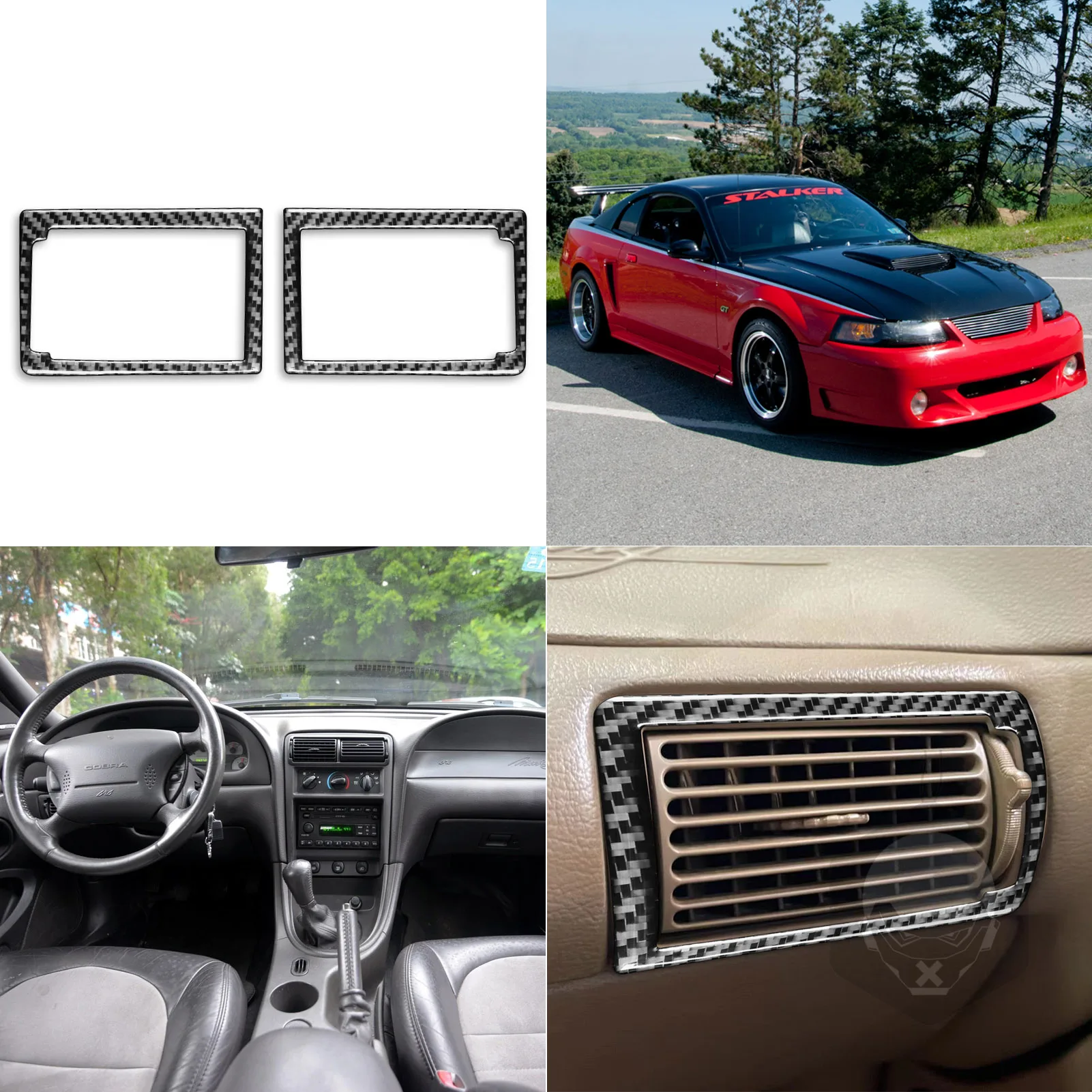 for Ford Mustang 1996 1997-2003 Air Conditioner Outlet Decoration Cover Trim Sticker Decal Car Interior Accessories Carbon Fiber
for Ford Mustang 1996 1997-2003 Air Conditioner Outlet Decoration Cover Trim Sticker Decal Car Interior Accessories Carbon Fiber