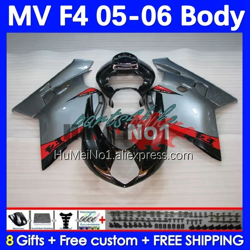 Body For Agusta MV F4 R312 750S 1000 R 750 1000CC 104No.24 1000R 312 1078 1+1 MA MV F4 2005 2006 05 06 Fairing Kit glossy grey
Body For Agusta MV F4 R312 750S 1000 R 750 1000CC 104No.24 1000R 312 1078 1+1 MA MV F4 2005 2006 05 06 Fairing Kit glossy grey