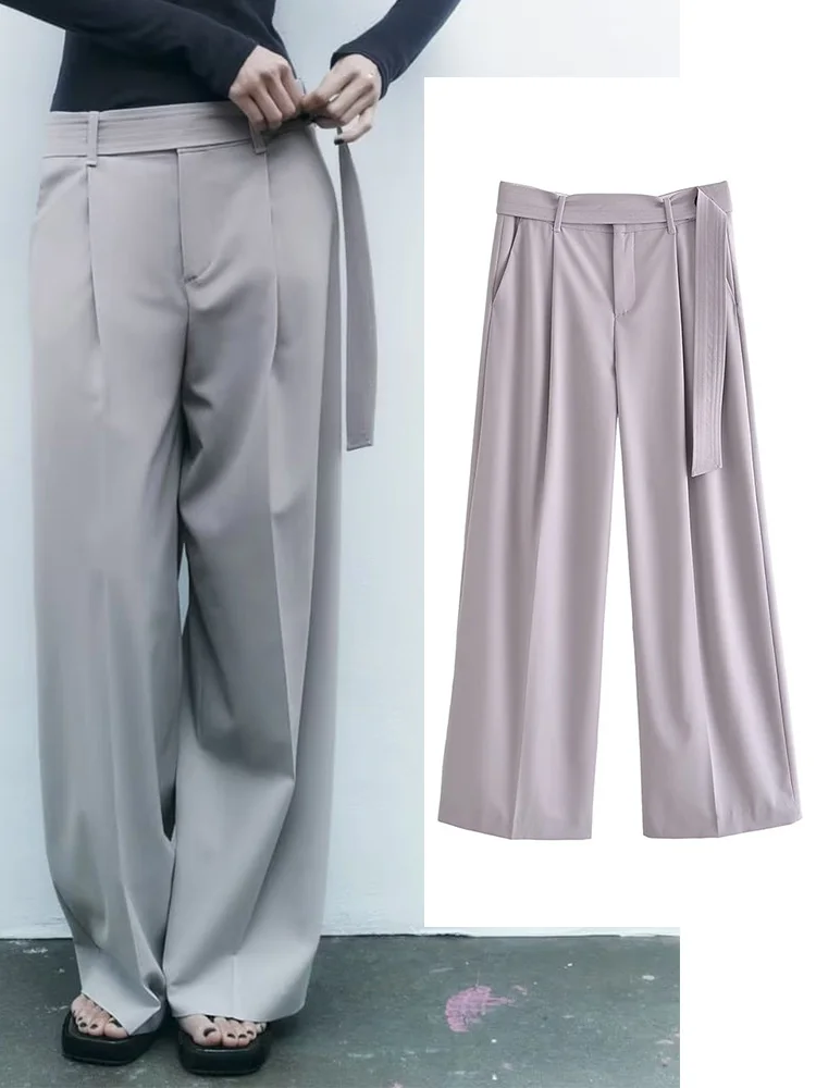 2023 Women Summer Wide Leg Pants Fashion Solid Loose Sashes pleated Female Elegant Street Pant Trousers Clothing
2023 Women Summer Wide Leg Pants Fashion Solid Loose Sashes pleated Female Elegant Street Pant Trousers Clothing