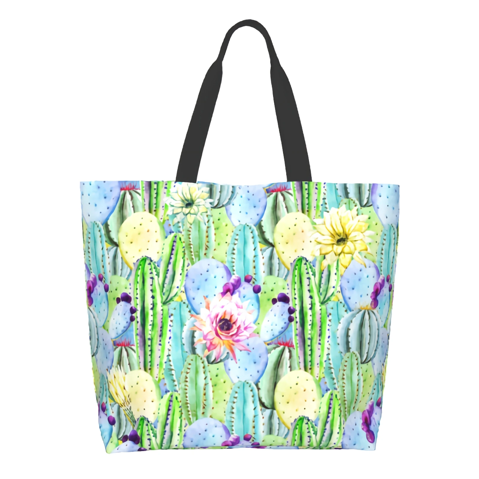 Cactus Watercolor Canvas Tote Bag for Women Weekend Kitchen Reusable Grocery Bags Bulk Large Casual Shopping Shoulder Handbag 
Cactus Watercolor Canvas Tote Bag for Women Weekend Kitchen Reusable Grocery Bags Bulk Large Casual Shopping Shoulder Handbag