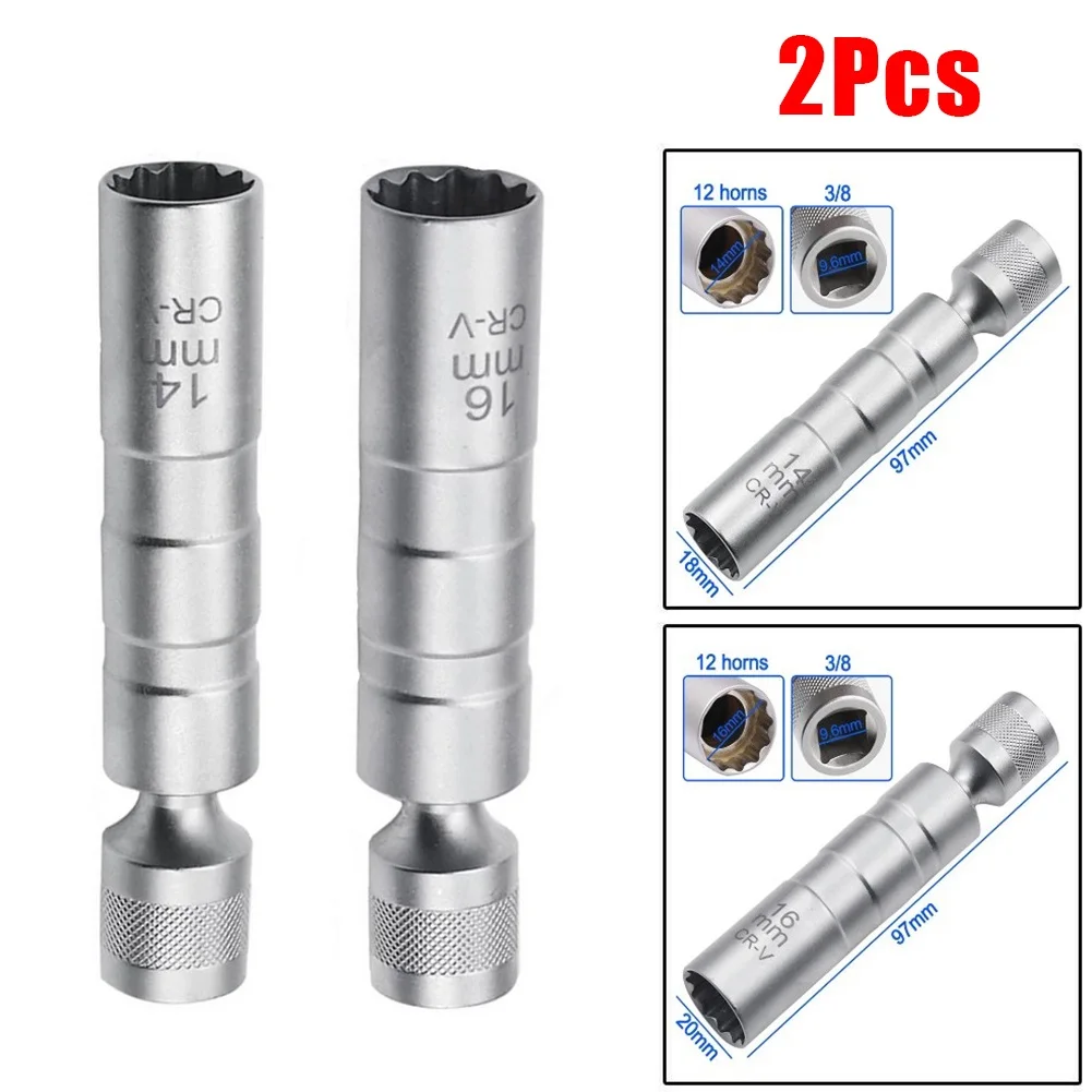 14/16mm Spark Plug Socket Wrench Thin Wall Drive Sockets 12 Angle Universal Joint Repairing Removal Tool Magnetic Wrench
14/16mm Spark Plug Socket Wrench Thin Wall Drive Sockets 12 Angle Universal Joint Repairing Removal Tool Magnetic Wrench