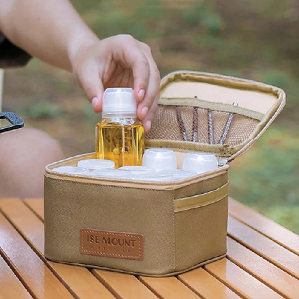 Camping Seasoning Bottle Set Storage Bag Portable Sealing Oil Bottle Large Capacity Condiment Jars Organizer for Camping Picnic
Camping Seasoning Bottle Set Storage Bag Portable Sealing Oil Bottle Large Capacity Condiment Jars Organizer for Camping Picnic