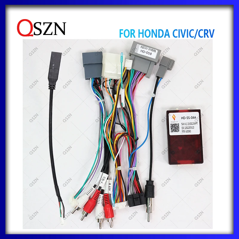 QSZN Car Radio Stereo Canbus Box HD-SS-04A For HONDA Civic CRV 16 PIN 20PIN Wiring Harness Power Cable Multimedia Player
QSZN Car Radio Stereo Canbus Box HD-SS-04A For HONDA Civic CRV 16 PIN 20PIN Wiring Harness Power Cable Multimedia Player