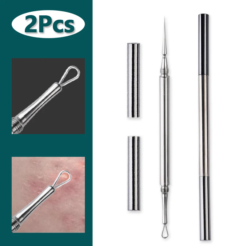 2Pcs 2-In-1 Professional Facial Milia Removal Tweezers Needle For Splinters Blackhead Removal Acne Clips
2Pcs 2-In-1 Professional Facial Milia Removal Tweezers Needle For Splinters Blackhead Removal Acne Clips