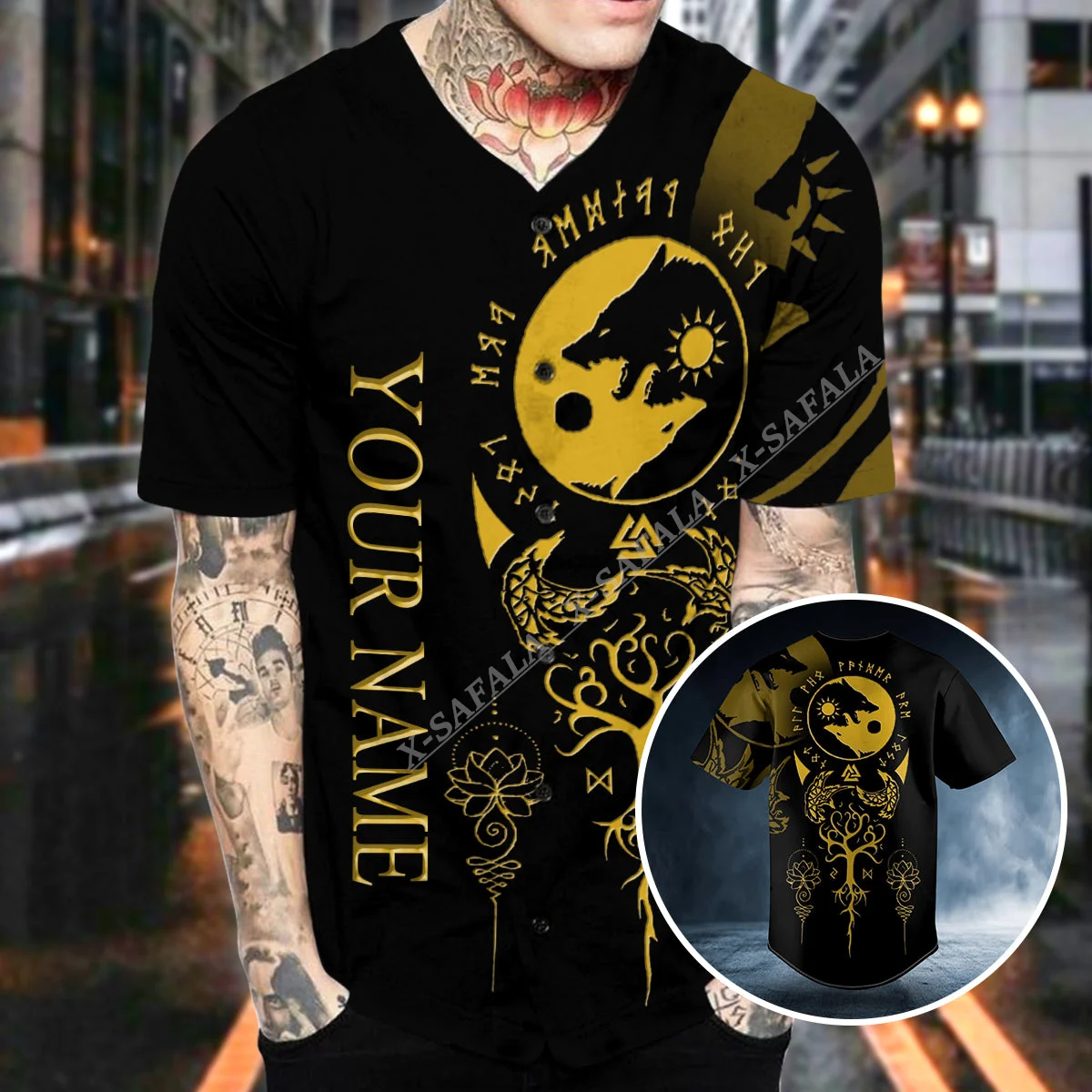 X-SAFALA Yinyang Werewolves Viking 3D Print Baseball Jersey Shirt Top Tee Men Streetwear Short Sleeve Hip Hop
X-SAFALA Yinyang Werewolves Viking 3D Print Baseball Jersey Shirt Top Tee Men Streetwear Short Sleeve Hip Hop