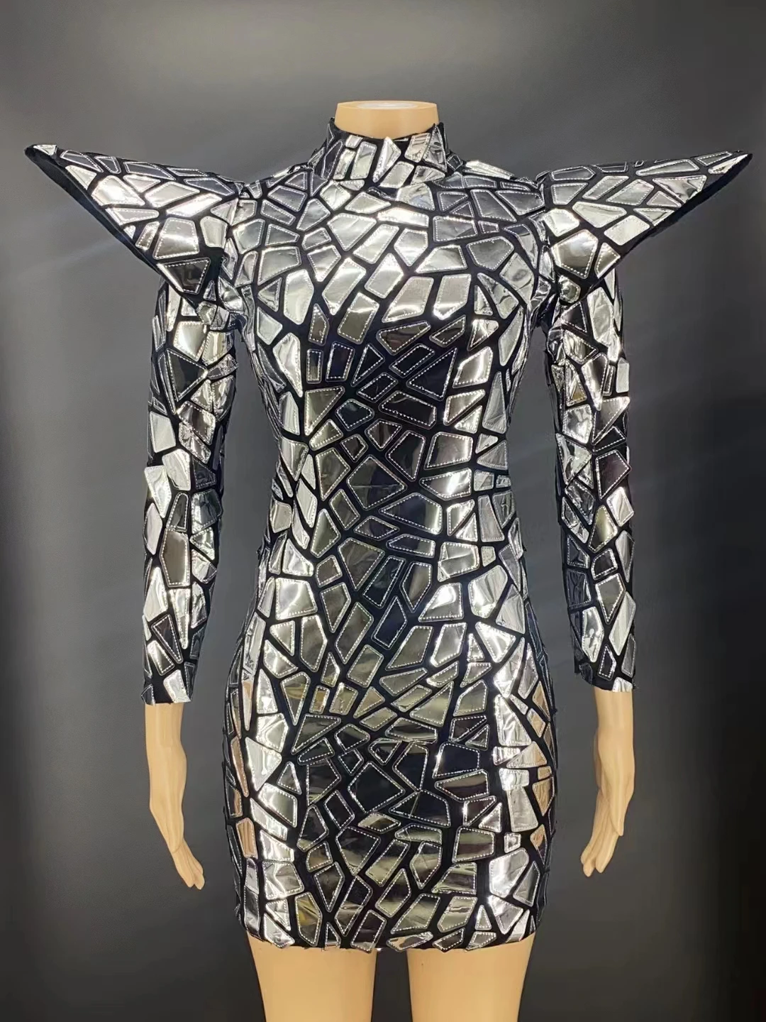 Nightclub Sexy Black Silver Sequins Evening Performance Dress Wear Team Show Costume Evening Stretch Dance Outfit
Nightclub Sexy Black Silver Sequins Evening Performance Dress Wear Team Show Costume Evening Stretch Dance Outfit