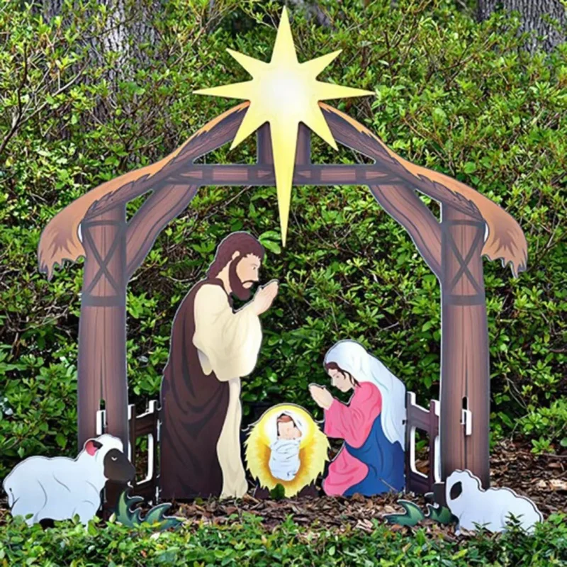 Nativity Scene Holy Family Christian Yard Sign Plastic Board Christmas Jesus Inserting Card Christmas Decorations 2023
Nativity Scene Holy Family Christian Yard Sign Plastic Board Christmas Jesus Inserting Card Christmas Decorations 2023