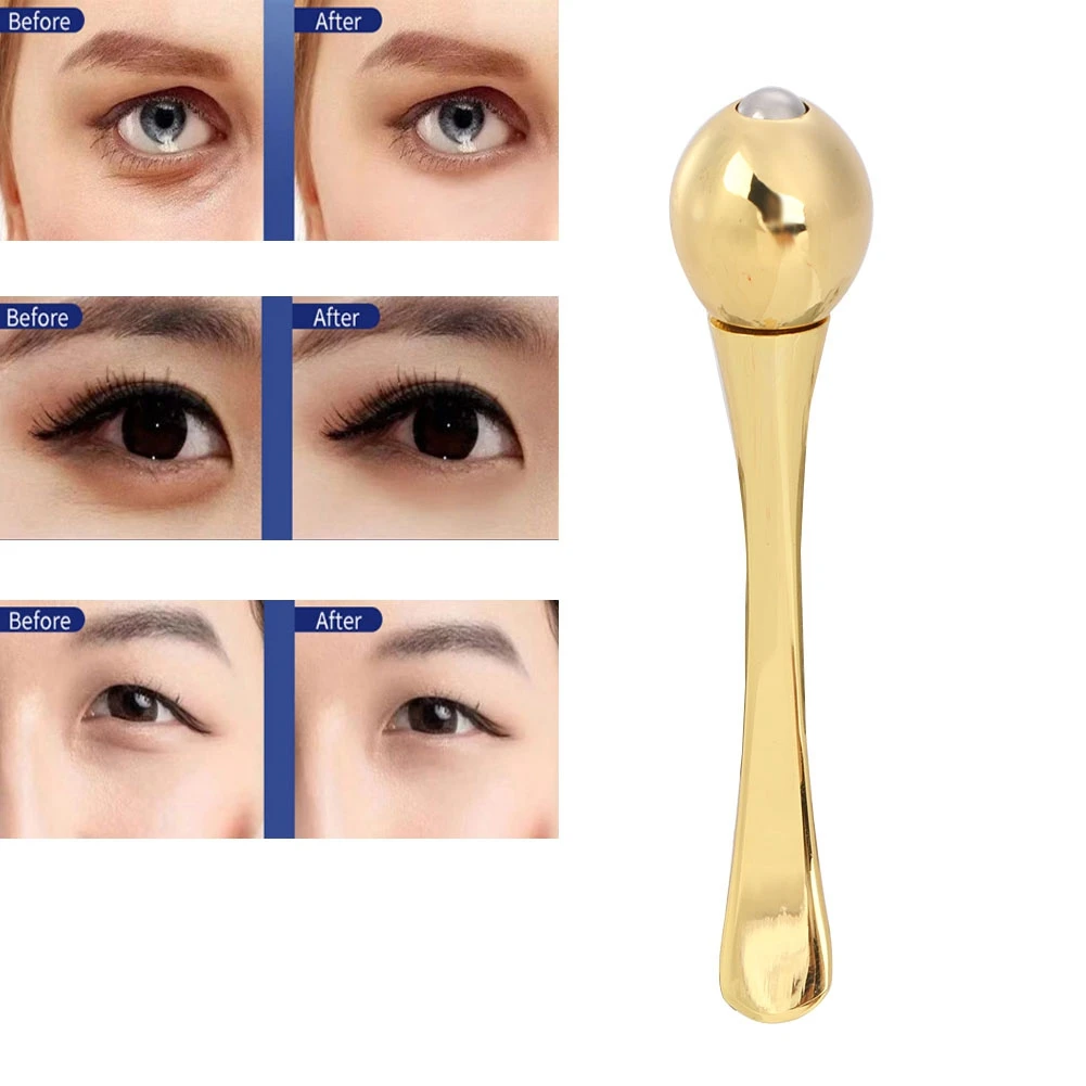 

Mini Eyes Massager Bar Zinc Alloy Face Mask Spoon Anti Wrinkle Eyes Fatigue Relief Massage Stick Portable Eyes Cream Applicator