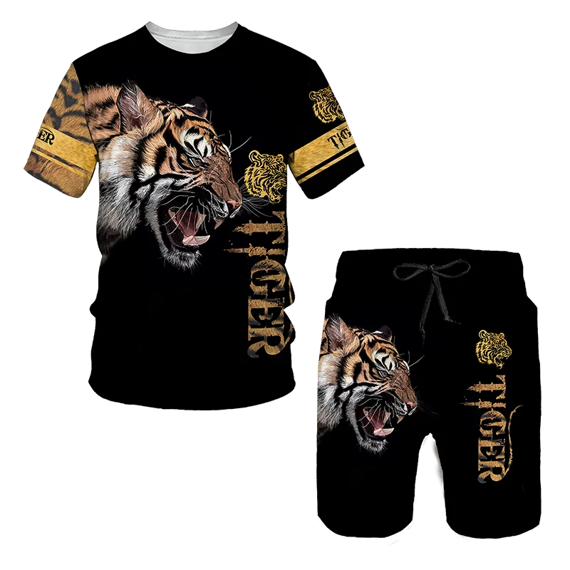 The Tiger 3D Printed Women's Men's T-shirts Sets Fashion Men's Lion Tracksuit Tops Shorts Sport And Leisure Summer Male Suit
The Tiger 3D Printed Women's Men's T-shirts Sets Fashion Men's Lion Tracksuit Tops Shorts Sport And Leisure Summer Male Suit