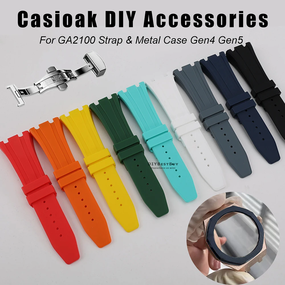 Чехол для часов Gen4 Gen5 из нержавеющей стали, резиновый ремешок для CASIOAK Casio GA2100 GA2110 4-го поколения, Сменные аксессуары
Чехол для часов Gen4 Gen5 из нержавеющей стали, резиновый ремешок для CASIOAK Casio GA2100 GA2110 4-го поколения, Сменные аксессуары