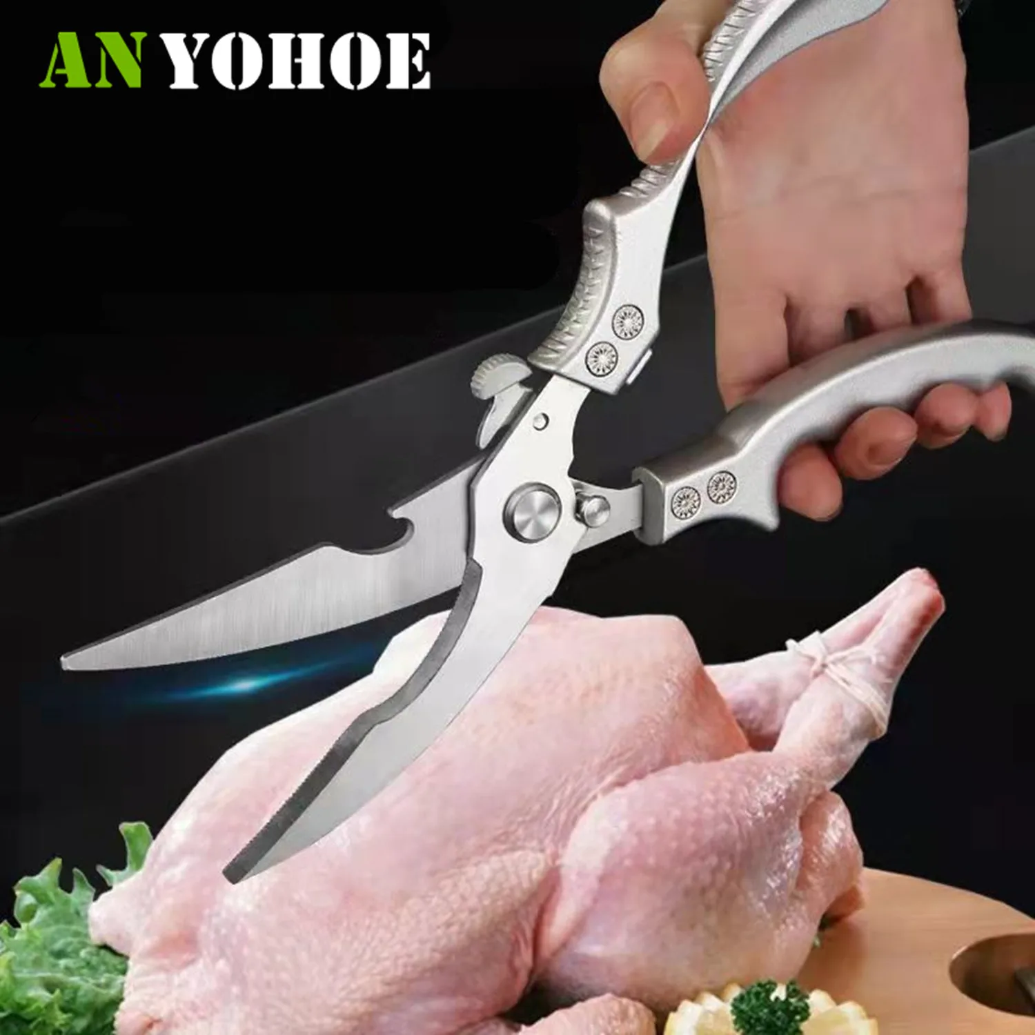 Multifunctional Kitchen Scissors Powerful Chicken Bone Kitchen Shears Stainless Steel Duck Fish Scissors Chef Knife Scissors
Multifunctional Kitchen Scissors Powerful Chicken Bone Kitchen Shears Stainless Steel Duck Fish Scissors Chef Knife Scissors