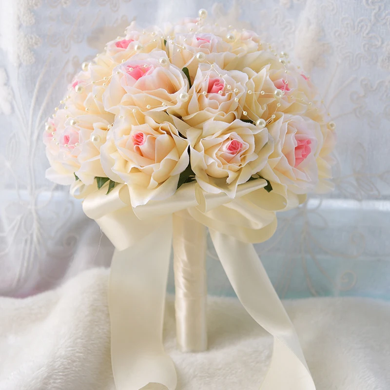 Holding Flowers Artificial Natural pearl Wedding Bouquet with Silk Satin Blue Purple White Champagne Bridesmaid Bridal Party
Holding Flowers Artificial Natural pearl Wedding Bouquet with Silk Satin Blue Purple White Champagne Bridesmaid Bridal Party