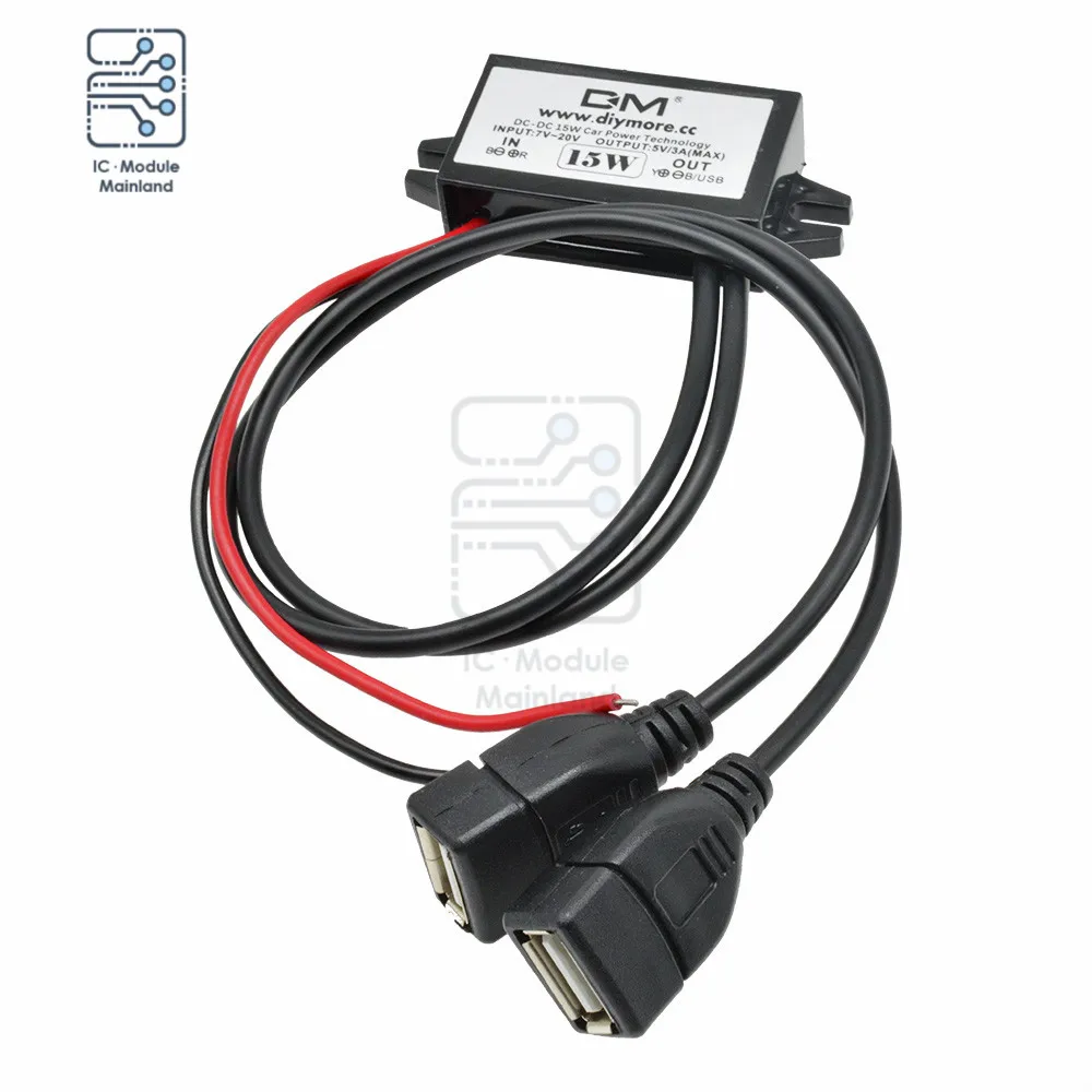 DC-DC Buck-Buck Converter Power Module 12V to 5V 3A 15W for Automotive Male and Female USB Adapter Mini Micro USB Adapter
DC-DC Buck-Buck Converter Power Module 12V to 5V 3A 15W for Automotive Male and Female USB Adapter Mini Micro USB Adapter