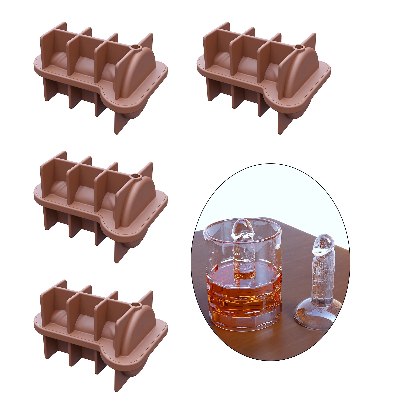 4pcs Fun Shape For Cocktails Silicone Adult Prank Party Tea Coffee Easy Release Whiskey Freezer Tray Ice Cube Mold Making Drinks
4pcs Fun Shape For Cocktails Silicone Adult Prank Party Tea Coffee Easy Release Whiskey Freezer Tray Ice Cube Mold Making Drinks