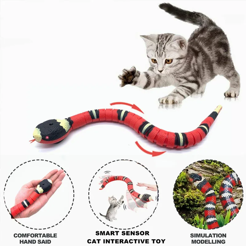 Smart Sensing Snake Cat Toys Electric Interactive Toys for Cats USB Charging Cat Accessories for Pet Dogs Game Play Toy
Smart Sensing Snake Cat Toys Electric Interactive Toys for Cats USB Charging Cat Accessories for Pet Dogs Game Play Toy