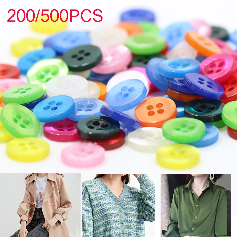 200/500Pcs 11.5mm Colorful Resin Button Round Pearllight Four Eye Button Shirt Buttons for Clothing Decorative Sewing Buttons
200/500Pcs 11.5mm Colorful Resin Button Round Pearllight Four Eye Button Shirt Buttons for Clothing Decorative Sewing Buttons