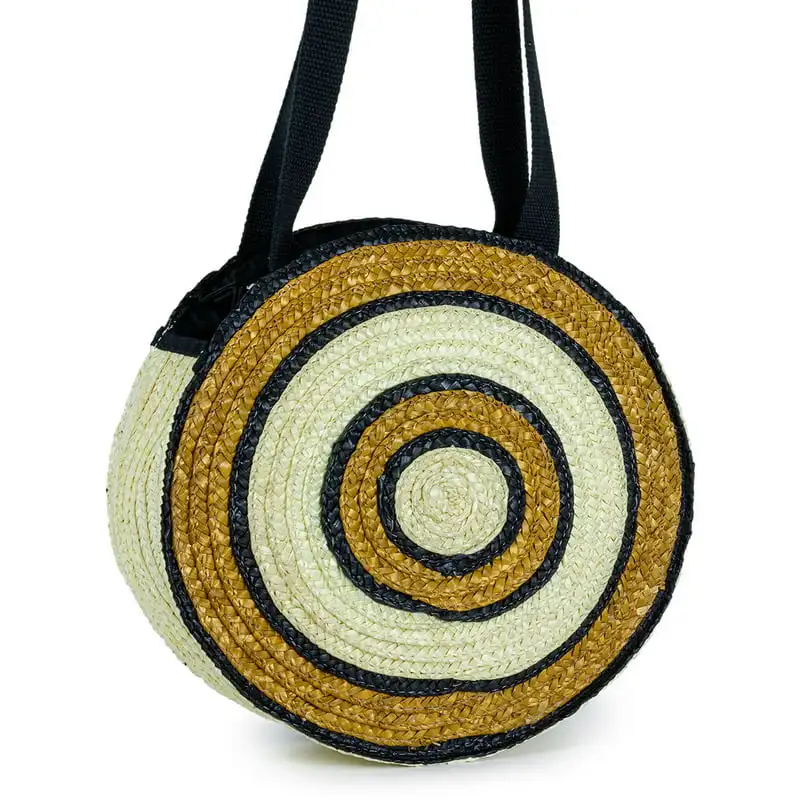 Stylish 12 In Women's Striped Circle Straw Bag with Adjustable Strap for Any Outfit.
Stylish 12 In Women's Striped Circle Straw Bag with Adjustable Strap for Any Outfit.