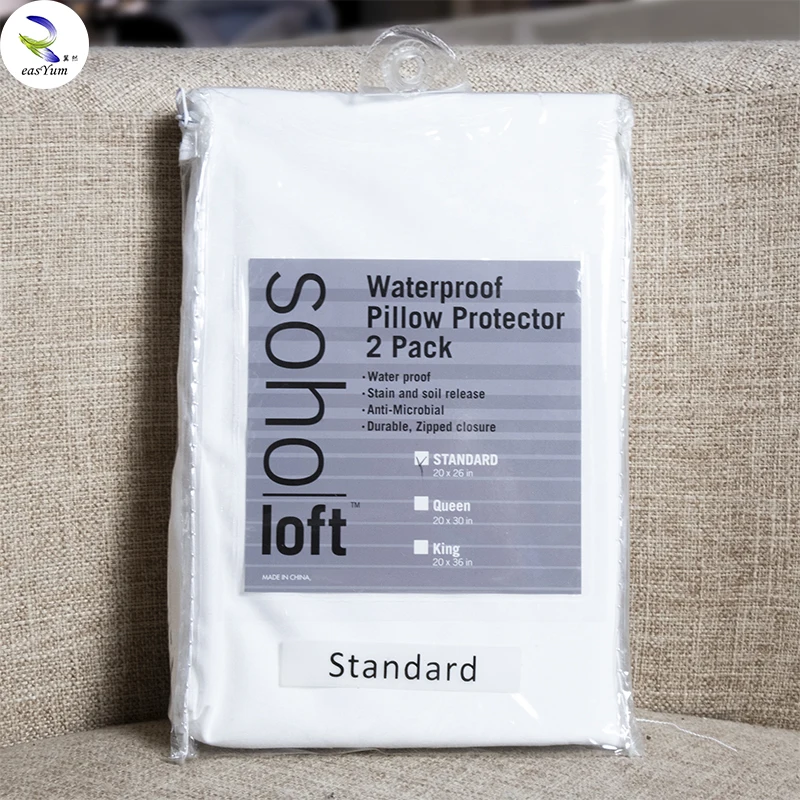 Easyum Home Decor White King Queen Waterproof Protector USA 20x26 20x30 20x36in Pillowcase Cover Sets with Zipper for Pillow
Easyum Home Decor White King Queen Waterproof Protector USA 20x26 20x30 20x36in Pillowcase Cover Sets with Zipper for Pillow