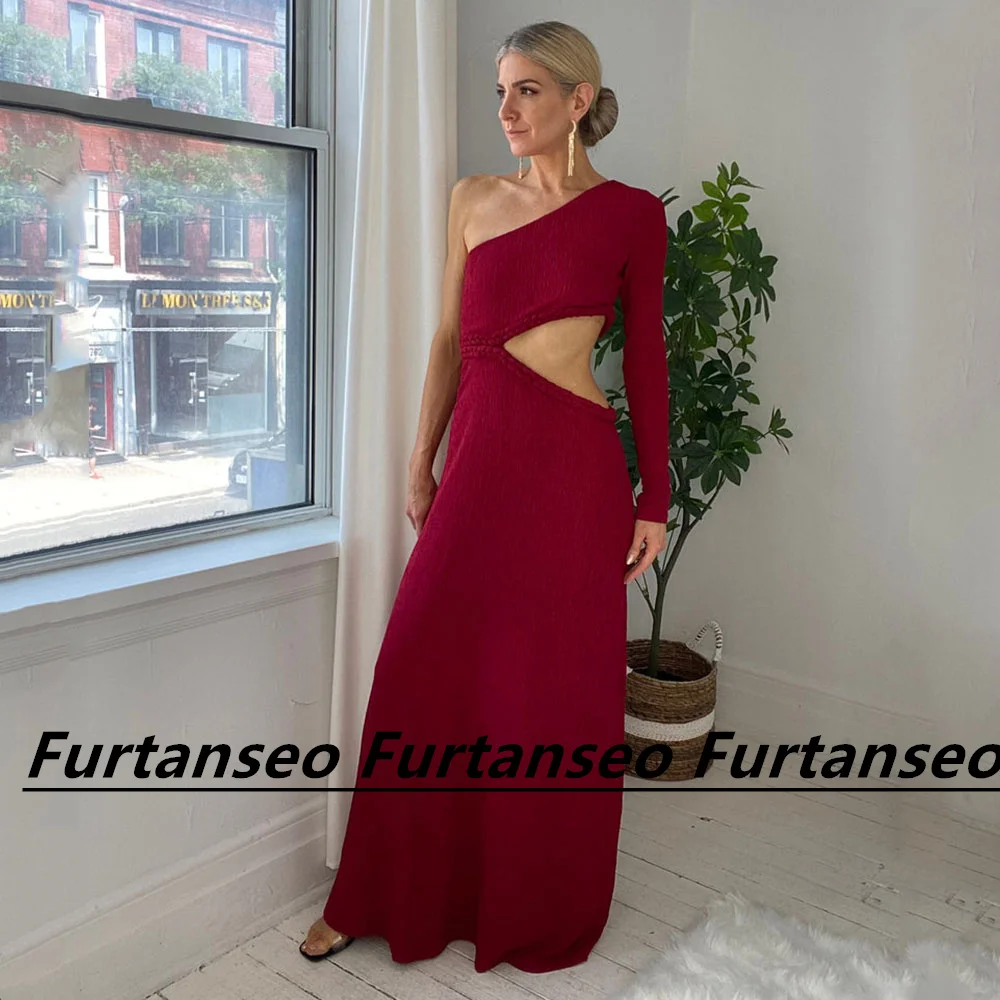Простое винно-красное вечернее платье на одно плечо с длинным рукавом, Драпированное, с вырезом, в пол, элегантное женское платье
Простое винно-красное вечернее платье на одно плечо с длинным рукавом, Драпированное, с вырезом, в пол, элегантное женское платье