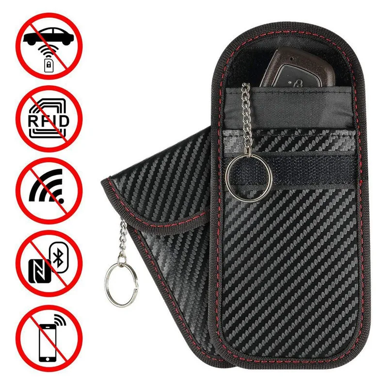 

Car Keys Case FOB Signal Blocker Bag RFID Shielding Key Credit Card Bags Organizer for Privacy Protection Blocking Accessories