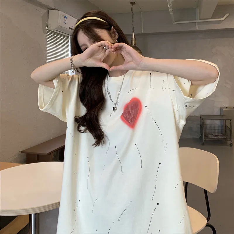 Korean Aesthetic Love Print Short Sleeve T-Shirtwomen School Clothes High Street Gothic Clothes Y2k Women 2021 Tops Streetwear
Korean Aesthetic Love Print Short Sleeve T-Shirtwomen School Clothes High Street Gothic Clothes Y2k Women 2021 Tops Streetwear