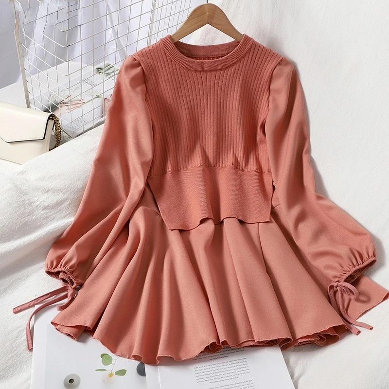 Patchwork Fake Two Piece Sweater Dress Women 2022 Fashion Clothes Woman Robe Knit Mini Dresses Korean Vestido Feminino
Patchwork Fake Two Piece Sweater Dress Women 2022 Fashion Clothes Woman Robe Knit Mini Dresses Korean Vestido Feminino
