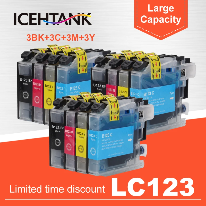 ICEHTANK For Brother LC123 Ink Cartridge Compatible For MFC-J4510DW MFC-J4610DW Printer Cartridge LC-123 MFC-J4410DW MFC-J4710
ICEHTANK For Brother LC123 Ink Cartridge Compatible For MFC-J4510DW MFC-J4610DW Printer Cartridge LC-123 MFC-J4410DW MFC-J4710
