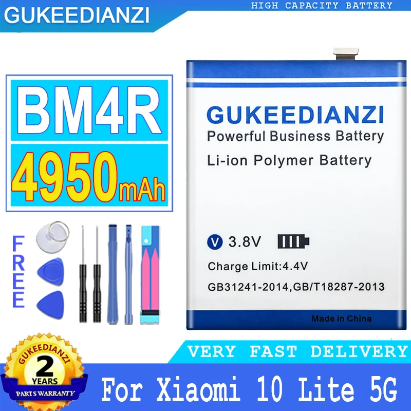 Bateria 4950mAh High Capacity Battery BM4R For Xiaomi Mi 10 Lite 10Lite 5G Mi10 Lite High Quality Battery
Bateria 4950mAh High Capacity Battery BM4R For Xiaomi Mi 10 Lite 10Lite 5G Mi10 Lite High Quality Battery