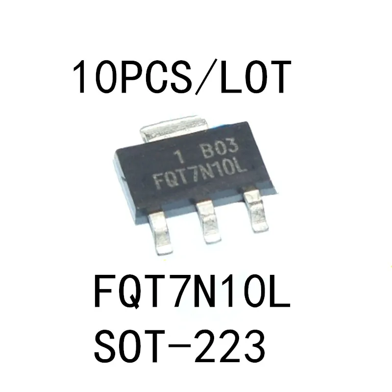 10PCS/LOT FQT7N10L FQT7N10 SOT-223 SMD 1.7A 100V N-channel MOS FET New In Stock Original
10PCS/LOT FQT7N10L FQT7N10 SOT-223 SMD 1.7A 100V N-channel MOS FET New In Stock Original
