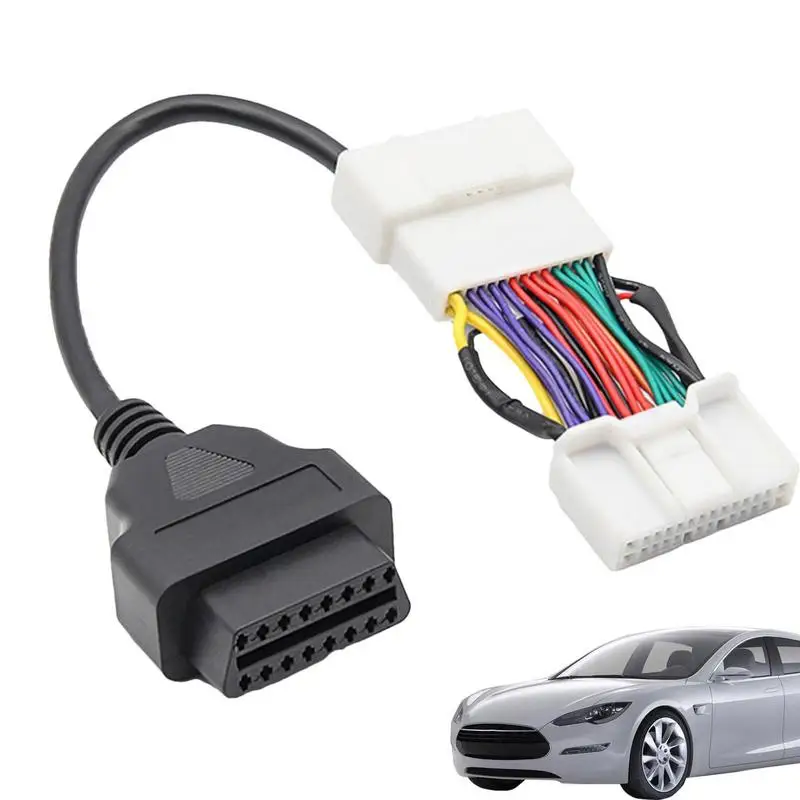 

OBD2 16PIN Connector Adapter 26PIN To OBD 16Pin Auto Extension Cable Adapter For 2019 2020 2021Y Car Diagnostic Tool