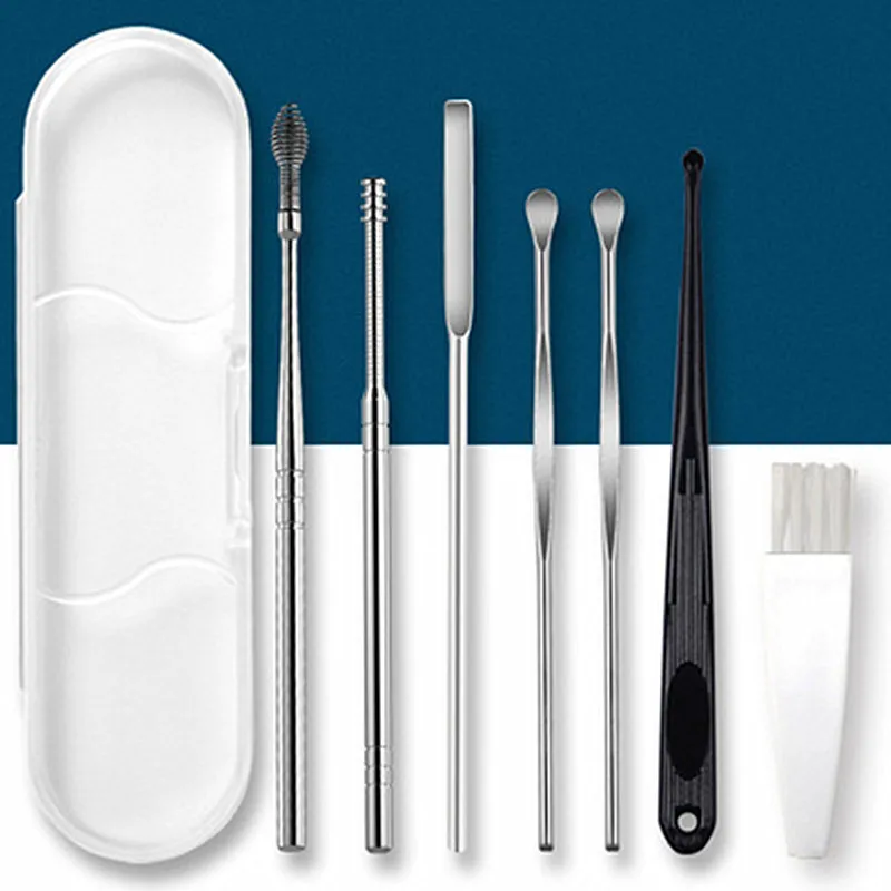 7pcs/set Safety Stainless Steel Home Unisex Spiral Healthy Multifunction Lightweight Ear Pick Spoon Ear Care Ear Cleaner Tools
7pcs/set Safety Stainless Steel Home Unisex Spiral Healthy Multifunction Lightweight Ear Pick Spoon Ear Care Ear Cleaner Tools